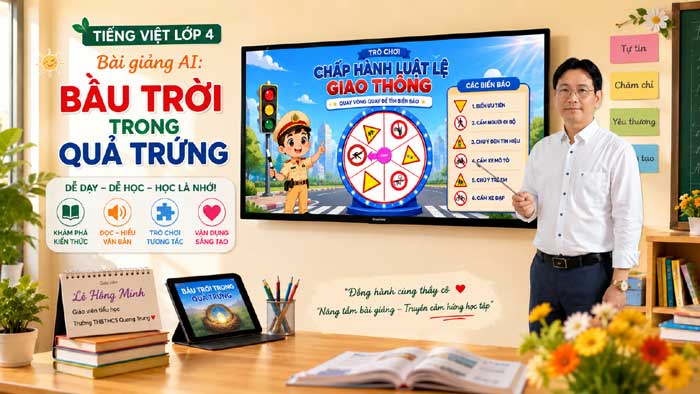 Khởi động bài học bằng trò chơi chấp lành luận lệ giao thông